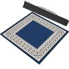 Blue Square Mahjong Table Mat, Anti Slip Noise Reduction Mahjong Table Pad for Mahjong Poker Card Games, with Carrying Bag (Color : Blue-1, Size : 31.5x31.5inch/80x80cm) view 1