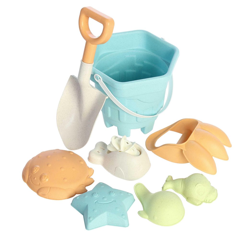 Aurora Toys Versatile Wheatley Large Bucket Beach Set Toy - Imaginative Play - Unplugged Play - Multicolor 13.5 Inches