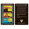 Blackjack Strategy Card (1-Pack) - Basic Strategy Card with Leather Wallet  Casino-Friendly Pocket Reference for Hard/Soft Totals & Pairs  Ideal for Practice, Casino Night & Travel (Metal) view 1
