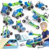 18 in 1 STEM Toys for 4 5 6 7 8+ Year Old Boy Girl Birthday Gifts Educational Building Toys for Kids Ages 4-8 5-7 6-8 Build and Play Stem Activities Construction Toy for Boys 4-6 8-10 (Pull Back Cars) view 1