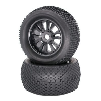 2 Pieces/lot 140mm Rubber Tires with Aluminum Alloy Metal Wheels 17mm Hex for 1/8 RC Car for Monster Truck for Buggy for Truggy Refit Parts Modification Accessories