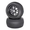 2 Pieces/lot 140mm Rubber Tires with Aluminum Alloy Metal Wheels 17mm Hex for 1/8 RC Car for Monster Truck for Buggy for Truggy Refit Parts Modification Accessories view 1