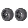 2 Pieces/lot 140mm Rubber Tires with Aluminum Alloy Metal Wheels 17mm Hex for 1/8 RC Car for Monster Truck for Buggy for Truggy Refit Parts Modification Accessories view 2