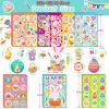36 Sheets Easter Stickers for Kid, Bunny Make a Face Animal Stickers Bulk 700+Pcs Stickers Egg Decorations, Party Favor Supplies Bunny, Chicks, Basket, Art Craft DIY Game for Kids Easter Gifts view 3