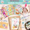 36 Sheets Easter Stickers for Kid, Bunny Make a Face Animal Stickers Bulk 700+Pcs Stickers Egg Decorations, Party Favor Supplies Bunny, Chicks, Basket, Art Craft DIY Game for Kids Easter Gifts view 4