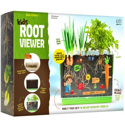 Dan&Darci Root Viewer Kit for Kids - Grow Your Own Plant for Boys & Girls Easter Gifts - Science STEM Toy & Craft Growing Kits for Ages 4-8 Birthday Gifts for Boy, Girl 4, 5, 6, 7, 8, Year Old