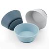 PandaEar 3 Pack Baby Suction Bowls|Silicone Food Bowls First Stage Feeding for Baby Toddler Infant Kids| Food Grade Soft Safe BPA-Free Silicone Toddler Bowls -Blue/Gray view 1