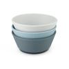 PandaEar 3 Pack Baby Suction Bowls|Silicone Food Bowls First Stage Feeding for Baby Toddler Infant Kids| Food Grade Soft Safe BPA-Free Silicone Toddler Bowls -Blue/Gray view 3