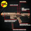EMERBU Pro-Grade Gel Splatter Ball Blaster ARP9 Upgraded by EMERBU - Metal and Nylon Body - 11.1V High Power - Metal Gearset - High Speed Motor - for Ages 15+ Adults(Tan) view 2