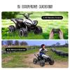 12V Kids Ride On ATV, 4 Wheeler Electric Vehicle for Toddlers, Battery Powered Motorized Quad Toy Car for Boys Girls with LED Lights, Music, High Low Speed, USB, Soft Start, Treaded Tires, White view 4