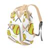 Yeshop Personalized Diaper Backpack Soft Ball Sport Number Team Multi-Function Multi Function Diaper Bag Travel Daypack Nursing Nappy Changing Bag view 4