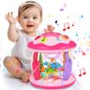 Aboosam Baby Girl Toys 6-12 Months: Babies Ocean Rotating Light Up Musical Toys 12-18 Months Crawling Learning Infant Toy for Toddlers 1 2 3 Years Old Baby Girl Gifts (Pink) view 1