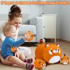 5 PCS Red Panda Plush Toys-Red Panda Plush Stuffed Animal Family, Cute Mommy with 4 Baby Plushies for Kids, Kawaii Stuffed Animals Pillow Anime Plush Toy Birthday Gifts for Kids Boys Girls view 4