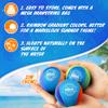 Billeeit 5Pcs Water Skipping Balls for Pool Play, Rainbow Color Splash Water Bouncing Balls with Portable Mesh Bag, Fun Beach Toys & Games for Kids 3+ 4-8-12 and Adults view 2