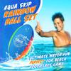 Billeeit Water Skipping Balls Set for Pool Play, Include 1 Rugby, 2 Balls and 2 Discs, Rainbow Color Splash Water Bouncing Balls, Fun Beach Toys & Games for Kids 3+ 4-8-12 and Adults view 2