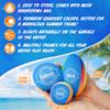 Billeeit Water Skipping Balls Set for Pool Play, Include 1 Rugby, 2 Balls and 2 Discs, Rainbow Color Splash Water Bouncing Balls, Fun Beach Toys & Games for Kids 3+ 4-8-12 and Adults view 3