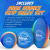 Billeeit Water Skipping Balls Set for Pool Play, Include 1 Rugby, 2 Balls and 2 Discs, Rainbow Color Splash Water Bouncing Balls, Fun Beach Toys & Games for Kids 3+ 4-8-12 and Adults view 4