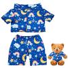 Bunnycool 2 Pcs PJ's Bear Clothes Outfit, Fit Most 12-16 Inch Bears Stuffed Clothes Pajamas Plushy for Stuffed , Pre Kindergarten Toys(Blue,Pajamas) view 1