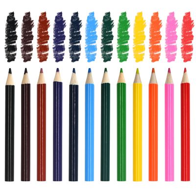 Dotbengc Mini Colored Pencils, Wooden Coloring Pencil, Short Pre-Sharped Pencils for Drawing and Doodling, Multi-color Pencils, Beginners School Art Supplies, 12 Colors (12 PCS)
