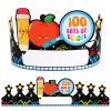 WhatSign 100th Day School Paper Crowns for Kids - 24 Pcs, Decorations, Birthday Party Hats for Classroom Supplies view 1