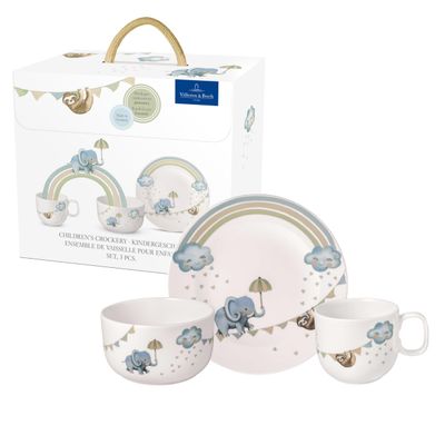 Villeroy & Boch Boho Kids Elephant Children's Porcelain Bowl, 12.5 cm , Dishwasher & Microwave Safe, Multicolored