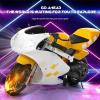 49cc 2-Stroke Pocket Bike,Mini Gas Motorbike,Off Road Trail Bike Dual Headlights Rubber Handlebar 1.25L Gas Tank Motorcycle Strong Power 170 lbs Mini Bike Motorcycle USA Warehouse (White & Yellow) view 3