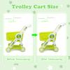 KalaDuck Supermarket Shopping Cart for Kids, 31PCS Shopping Trolley Cart Toy with Play Food Shop Accessories, Pretend Play Shopping Basket Grocery Store Games for Toddlers Boys Girls Ages 3+ (Green) view 4
