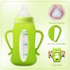 Abaodam Silicone Baby Bottle Sleeve 2-Pack Non-Slip Flexible Cover for Glass & Breastfeeding Bottles 5.6X4.5X2.2 Inches Lightweight Bottle Protector for Easy Grip and Drop Resistance view 3