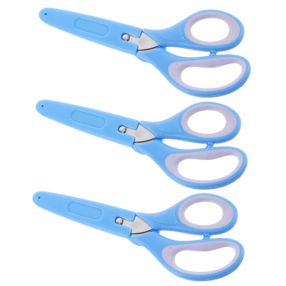 Abaodam 3pcs Kids Scissors with Sleeve Children Scissors Stainless Steel Safe for Toddlers Diy Tools