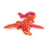 Flavery 3D Printed Dragon - 18 inch Flying Articulated Dragon with Wings, Flexible Winged Crystal Fidget Toy, Home Decor, Birthday Gift, Desk Pet(Red Mix Gold) view 1