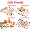 150Pcs Miniatures Food Drinks Bottles Doll House Accessories 1:12 Playset Pretend Play Kitchen Game Party Toys Mini Things Stuff Tiny Baking Travel Road Trip Toys Micro Mart Toddler Boys Girls view 3
