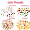 150Pcs Miniatures Food Drinks Bottles Doll House Accessories 1:12 Playset Pretend Play Kitchen Game Party Toys Mini Things Stuff Tiny Baking Travel Road Trip Toys Micro Mart Toddler Boys Girls view 4