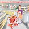 KalaDuck Shopping Cart for Kids, 31PCS Supermarket Target Toy Shopping Cart with Toy Food Shop Accessories, Pretend Play Grocery Cart for Toddlers 1-3, Christmas GIFS for Boys Girls Ages 3+ (Red) view 2