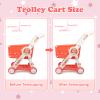 KalaDuck Shopping Cart for Kids, 31PCS Supermarket Target Toy Shopping Cart with Toy Food Shop Accessories, Pretend Play Grocery Cart for Toddlers 1-3, Christmas GIFS for Boys Girls Ages 3+ (Red) view 4