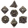 AUSTOR Metal DND Dice Set 7 Pieces Leaf DND Dice Hollow Polyhedral Dice D20 D12 D10 D% D8 D6 D4 Metal Dice with Metal Box for Dungeons & Dragons RPG Board Games (Antique Bronze) view 1