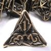 AUSTOR Metal DND Dice Set 7 Pieces Leaf DND Dice Hollow Polyhedral Dice D20 D12 D10 D% D8 D6 D4 Metal Dice with Metal Box for Dungeons & Dragons RPG Board Games (Antique Bronze) view 4