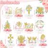 12Pcs Baptism Honeycomb Centerpieces Party Decor,Pink God Bless Cross Religious Baptism Table Centerpieces for Baby Shower First Communion Birthday Party Decorations (pink god) view 2