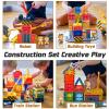 Soyee Magnetic Tiles Magnetic Construction Toys with 2 Cranes Boys Toys for Ages 3-5 5-7 Magnet Building Blocks Chritmas Gifts Boys Sensory Autism Montessori Toys Gift for 3+ Year Old view 2