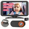 LUCKVIEW BM3 Baby Car Camera, 5.2" 1080P with Video Recording & TF Card, Back Seat Camera with 3X Zoom, 360 Rotation, Easy Installation Baby & Pet Car Monitor view 1