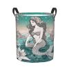 Foruidea Fantasy Mermaid In Lake Laundry Basket,Laundry Hamper,Collapsible Storage Bin, Oxford Fabric Clothes Baskets,Nursery Hamper For Home,Office,Dorm,Gift Basket view 1