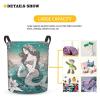 Foruidea Fantasy Mermaid In Lake Laundry Basket,Laundry Hamper,Collapsible Storage Bin, Oxford Fabric Clothes Baskets,Nursery Hamper For Home,Office,Dorm,Gift Basket view 3