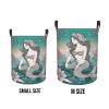 Foruidea Fantasy Mermaid In Lake Laundry Basket,Laundry Hamper,Collapsible Storage Bin, Oxford Fabric Clothes Baskets,Nursery Hamper For Home,Office,Dorm,Gift Basket view 4