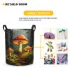 Foruidea Forest Mushrooms Laundry Basket,Laundry Hamper,Collapsible Storage Bin, Oxford Fabric Clothes Baskets,Nursery Hamper For Home,Office,Dorm,Gift Basket view 3