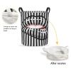 Foruidea Striped Lips Laundry Basket,Laundry Hamper,Collapsible Storage Bin, Oxford Fabric Clothes Baskets,Nursery Hamper For Home,Office,Dorm,Gift Basket view 2