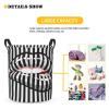 Foruidea Striped Lips Laundry Basket,Laundry Hamper,Collapsible Storage Bin, Oxford Fabric Clothes Baskets,Nursery Hamper For Home,Office,Dorm,Gift Basket view 3