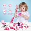 RedCrab Kids Beauty Salon Toy Set, Girls Salon Hair Stylist Pretend Makeup Kit Includes Kids Hair Dryer, Comb, Makeup Bag and Other Accessories, 3-8 Years Ideal Gift for Children view 4