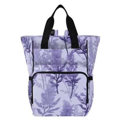 Haskirky Lavender Multi function Waterproof Diaper Bag,Portable Travel Diaper Back Pack Large Capacity with Insulated Pockets and Stroller Straps,Diaper Bags For Baby Girl Boy