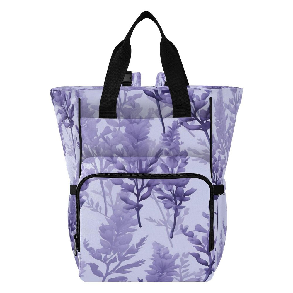 Haskirky Lavender Multi function Waterproof Diaper Bag,Portable Travel Diaper Back Pack Large Capacity with Insulated Pockets and Stroller Straps,Diaper Bags For Baby Girl Boy