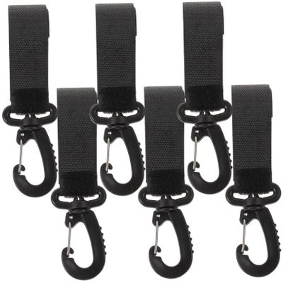 Abaodam 6pcs Rotatable Stroller Hooks Plastics Diaper Bag Hooks for Stroller Lightweight Hanging