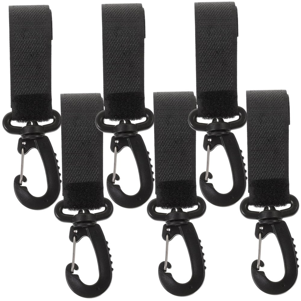 Abaodam 6pcs Rotatable Stroller Hooks Plastics Diaper Bag Hooks for Stroller Lightweight Hanging